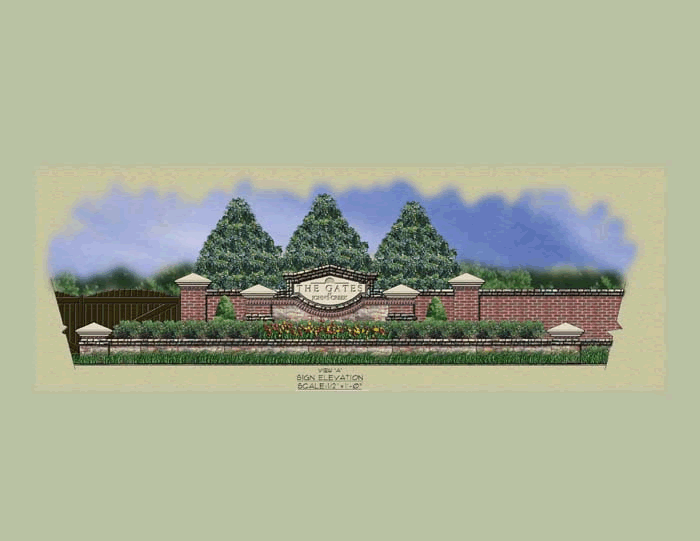 neighborhood entrance design, chamblee, ga